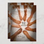 私の花嫁のメイドになってくれない？花嫁ビーチのパーソナライズ ノートカード (正面/裏面)