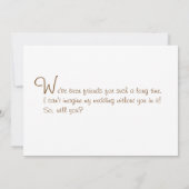 私の花嫁のメイドになってくれない？花嫁リクエスト・カード 招待状 (裏面)