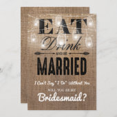 私の花嫁のメイドになってくれない? |花嫁素朴のメイド 招待状 (正面/裏面)