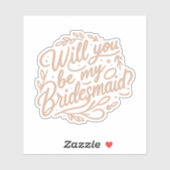 私の花嫁のメイドになってくれない?葉エレガント色 シール (シート)