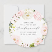 私の花嫁のメイドになってくれない?赤面フローラカード 招待状 (正面)