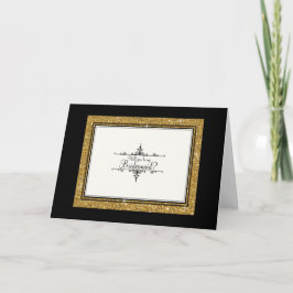 私の花嫁のメイドになってくれない？金ゴールドオーナメントグリッター 招待状