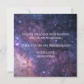 私の花嫁のメイドになってくれない?銀河系結婚の星 招待状 (裏面)