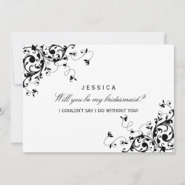 私の花嫁のメイドになってくれない?黒と白の旋回 招待状