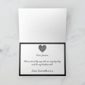 私の花嫁のメイドになってくれない？黒板ハートカード 招待状 (内部)