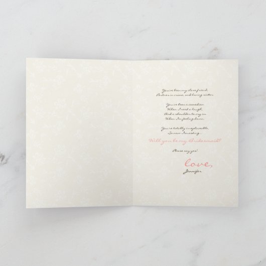 私の花嫁のメイドになってくれない?YOURカラー&チョコレート 招待状 (内部)