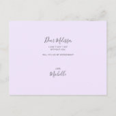 私の花嫁のメイドになってくれるか？ インビテーションポストカード (裏面)