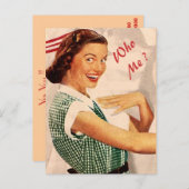 私の花嫁のメイドになりましょメイド・オブ・オーナー(花嫁付き添い人)... インビテーションポストカード (正面/裏面)