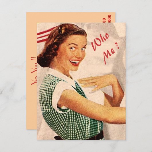 私の花嫁のメイドになりましょメイド・オブ・オーナー（花嫁付き添い人）... インビテーションポストカード (正面/裏面)