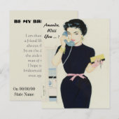 私の花嫁のメイドになりましょメイド・オブ・オーナー（花嫁付き添い人）... インビテーションポストカード (正面/裏面)