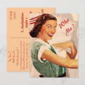 私の花嫁のメイドになりましょメイド・オブ・オーナー（花嫁付き添い人）... インビテーションポストカード (正面/裏面)