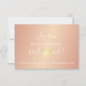 私の花嫁のメイドになるかどうか – Glamハートバラ金ゴールド 招待状 (正面)