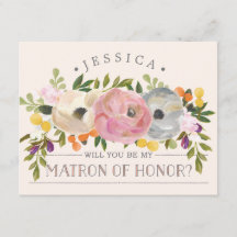 私の花嫁のメイドになるかどうか – Matron of Honor Card