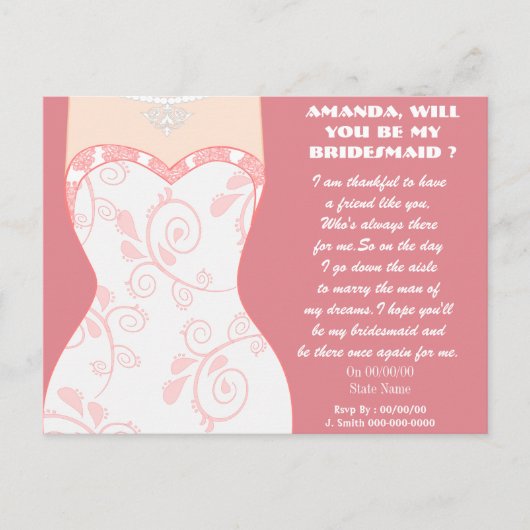 私の花嫁のメイドになるの？私の花嫁のメイドになれ インビテーションポストカード (正面)