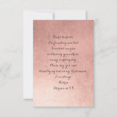 私の花嫁のメイドになるミニマルか？ピンクのバラ粉 招待状 (正面)