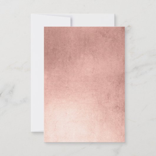 私の花嫁のメイドになるミニマルか?ピンクのバラ粉 招待状 (裏面)