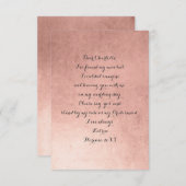 私の花嫁のメイドになるミニマルか?ピンクのバラ粉 招待状 (正面/裏面)