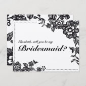 私の花嫁のメイドのフローラ素朴カードか 招待状 (正面/裏面)