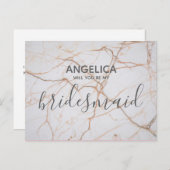私の花嫁のメイドのホワイト・マーブルか？ インビテーションポストカード (正面/裏面)