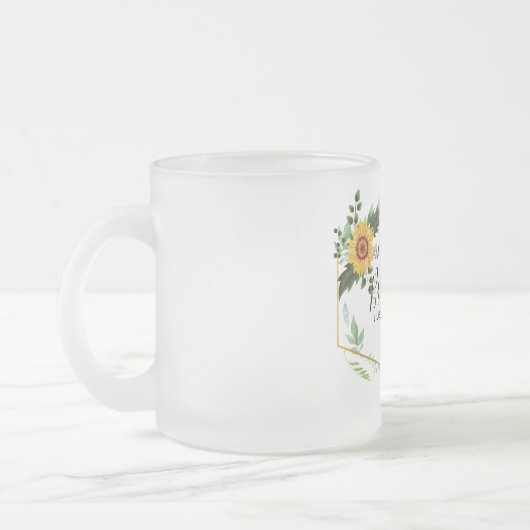 私の花嫁のメイドのメイドの名誉ありがとう フロストグラスマグカップ (左)