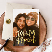 私の花嫁のメイドの写真は？ 箔招待状