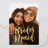 私の花嫁のメイドの写真は？ 箔招待状 (正面)