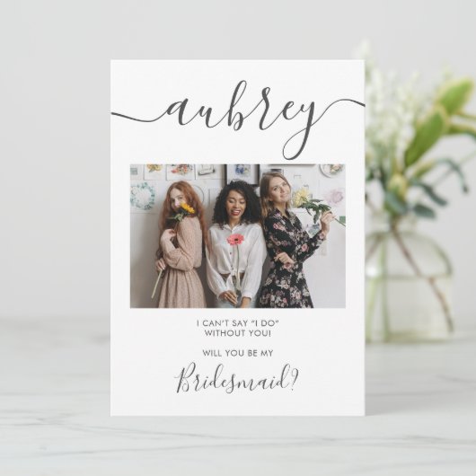 私の花嫁のメイドの写真モダンは? 招待状 (スタンド正面)