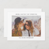 私の花嫁のメイドの写真モダン招待状 インビテーションポストカード (正面/裏面)