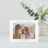 私の花嫁のメイドの写真モダン招待状 インビテーションポストカード (スタンド正面)