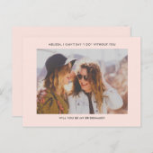 私の花嫁のメイドの写真モダン招待状 インビテーションポストカード (正面/裏面)