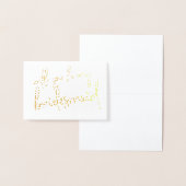 私の花嫁のメイドの手紙を受け取るモダンか 箔カード (ディスプレー)