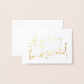 私の花嫁のメイドの手紙を受け取るモダンか 箔カード (封筒付き正面)