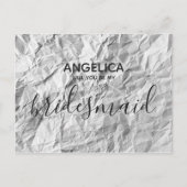 私の花嫁のメイドの白い障害者紙か インビテーションポストカード (正面)