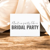 私の花嫁のメイドの白おもしろい招待状 インビテーションポストカード