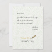 私の花嫁のメイドの金ゴールドエレガントパイナップル 招待状 (裏面)