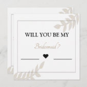 私の花嫁のメイドの金フローラカードか 招待状 (正面/裏面)