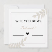 私の花嫁のメイドの金フローラカードか 招待状 (正面)