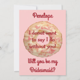 私の花嫁のメイドはドーナツとピンクの振りかける 招待状