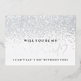 私の花嫁のメイドカードか – Silver Foil 箔招待状