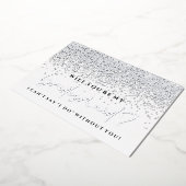 私の花嫁のメイドカードか – Silver Foil 箔招待状 (回転した状態)