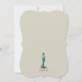 私の花嫁のメイドカード(ティール(緑がかった色)) 招待状 (裏面)