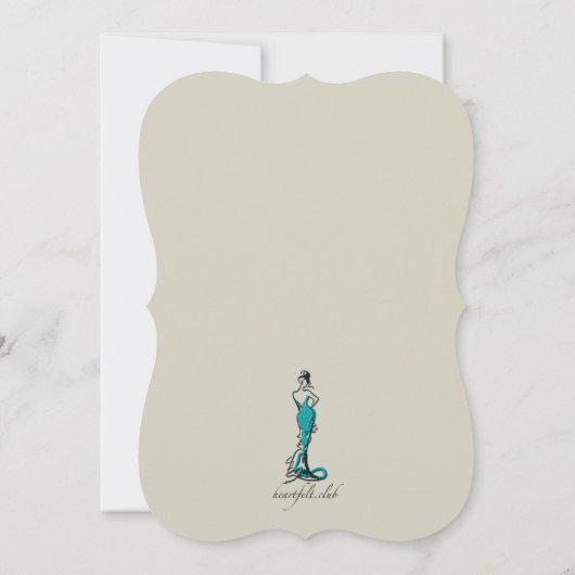 私の花嫁のメイドカード(ティール（緑がかった色）) 招待状 (裏面)