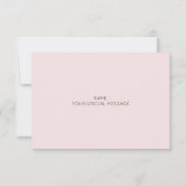 私の花嫁のメイドカード – バラピンクグリッター 招待状 (裏面)