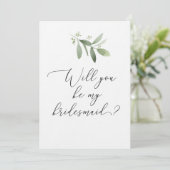 私の花嫁のメイドカード – Greenery 招待状 (スタンド正面)