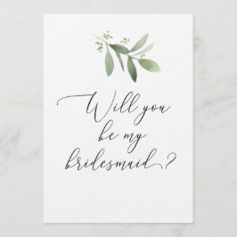 私の花嫁のメイドカード – Greenery 招待状