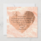 私の花嫁のメイドバラ金ゴールド大理石ハートか 招待状 (正面)