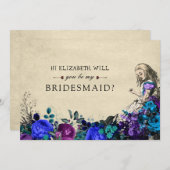 私の花嫁のメイドフローラのダークアリスはワンダーランドにいる 招待状 (正面/裏面)