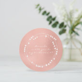 私の花嫁のメイドリースピンクローズ金ゴールド 招待状 (スタンド正面)