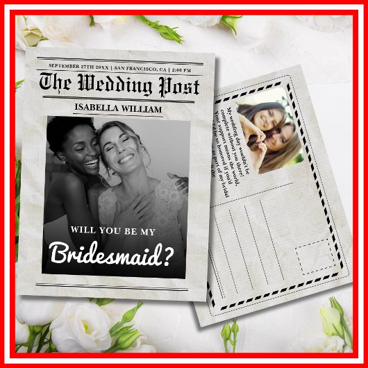 私の花嫁のメイドヴィンテージ新聞は ポストカード