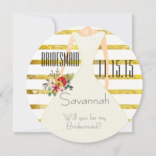 私の花嫁のメイド婚約の写真は後ろに 招待状 (正面)